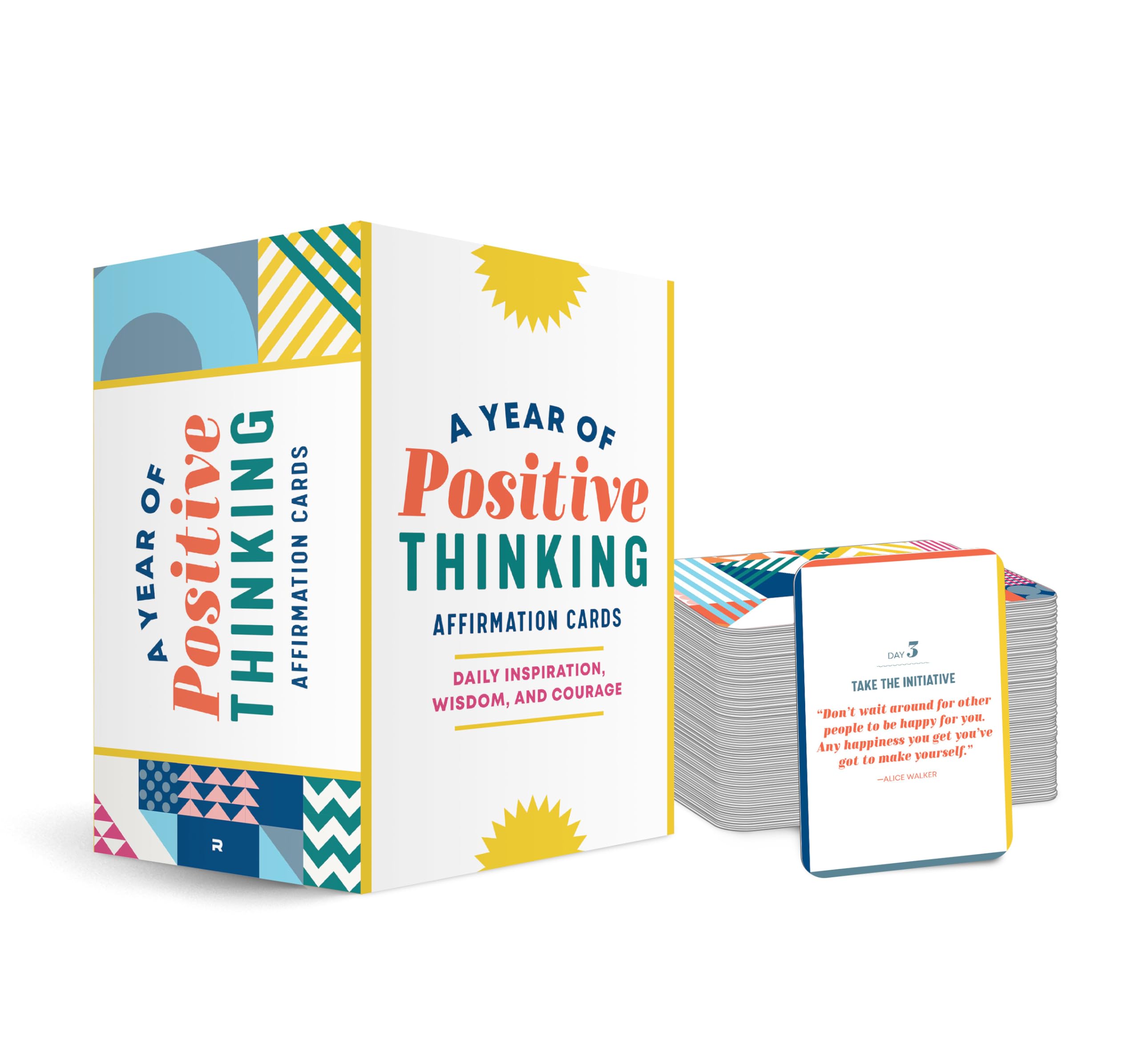 Cover of A Year of Positive Thinking Affirmation Cards: Daily Inspiration, Wisdom, and Courage (A Year of Daily Reflections)