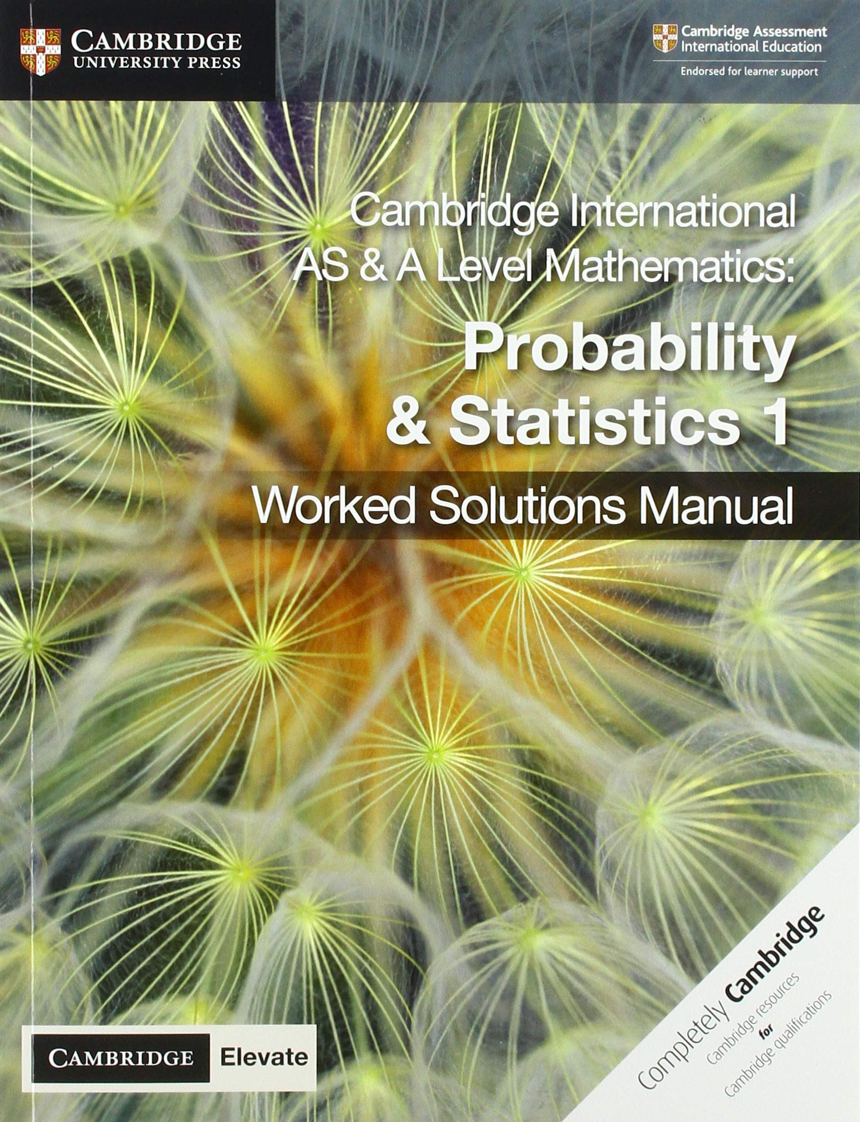 Cover of Cambridge International as & a Level Mathematics Probability & Statistics 1 Worked Solutions Manual with Digital Access