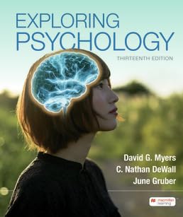 Cover of Exploring Psychology (13th Edition)