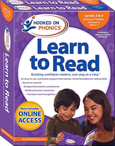 Cover of Hooked on Phonics Learn to Read - Levels 3&4 Complete: Emergent Readers (Kindergarten Ages 4-6)