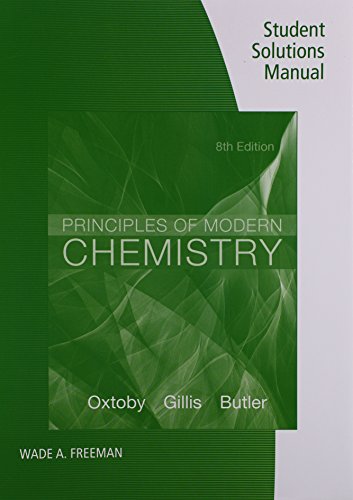 Cover of Student Solutions Manual for Oxtoby/Gillis/Butler's Principles of Modern Chemistry, 8th