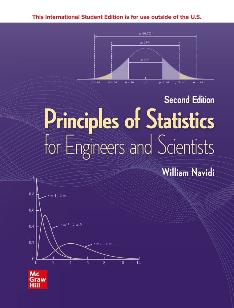Cover of Principles of Statistics for Engineers and Scientists