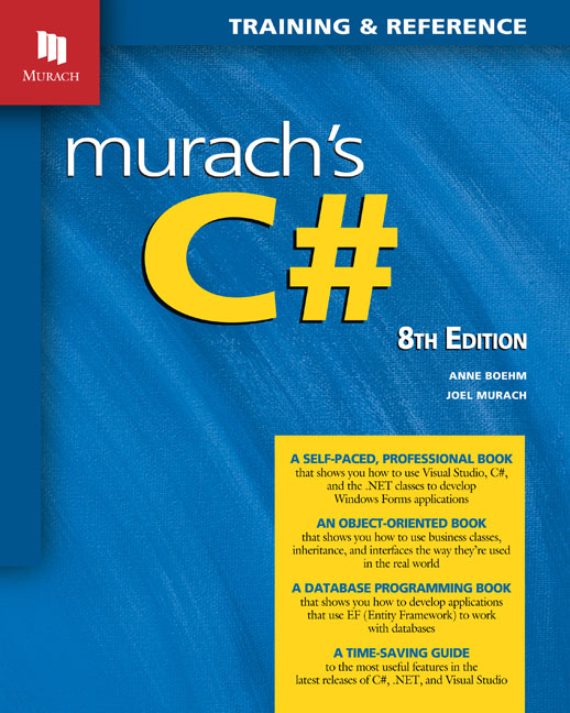 Cover of Murach's C# (8th Edition) (Revised)