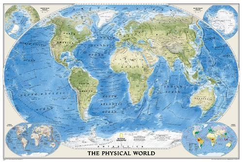 Cover of National Geographic: World Physical Wall Map - Laminated (45.75 x 30.5 inches) (National Geographic Reference Map)
