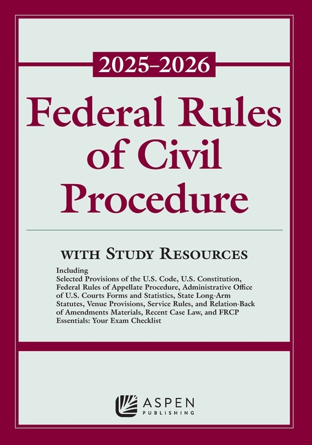 Cover of Federal Rules of Civil Procedure 2025-2026: With Study Resources