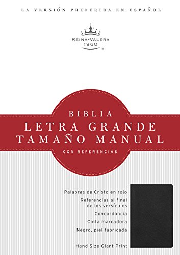 Cover of RVR 1960 Biblia Letra Grande Tamaño Manual, negro, piel fabricada con Ãndice (Spanish Edition)