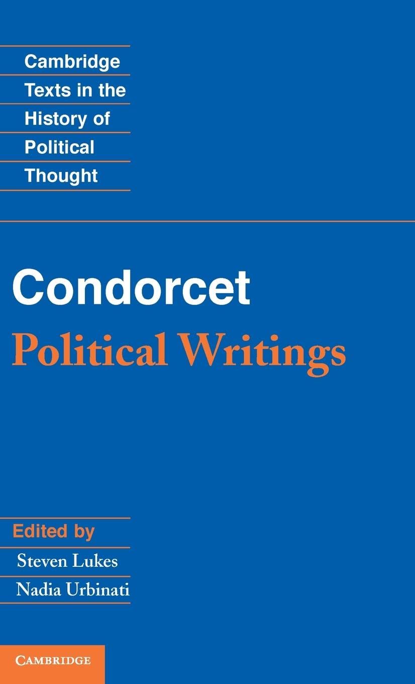 Cover of Condorcet: Political Writings (Cambridge Texts in the History of Political Thought)
