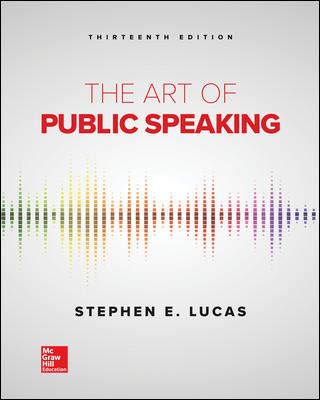 Cover of Lucas, the Art of Public Speaking, 2020, 13e, Student Edition