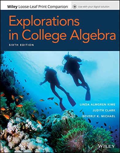Cover of Explorations in College Algebra