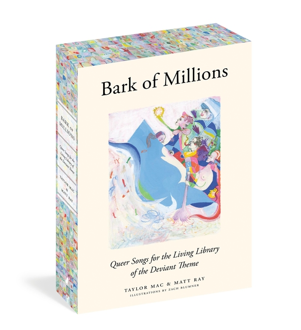 Cover of Bark of Millions: Queer Songs for the Living Library of the Deviant Theme
