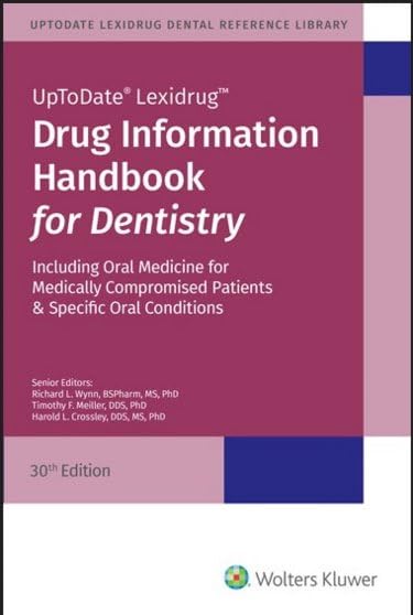 Cover of DRUG INFO.HANDBOOK F/DENTISTRY @ @