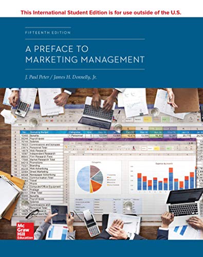 Cover of A Preface To Marketing Management 15Th Edition