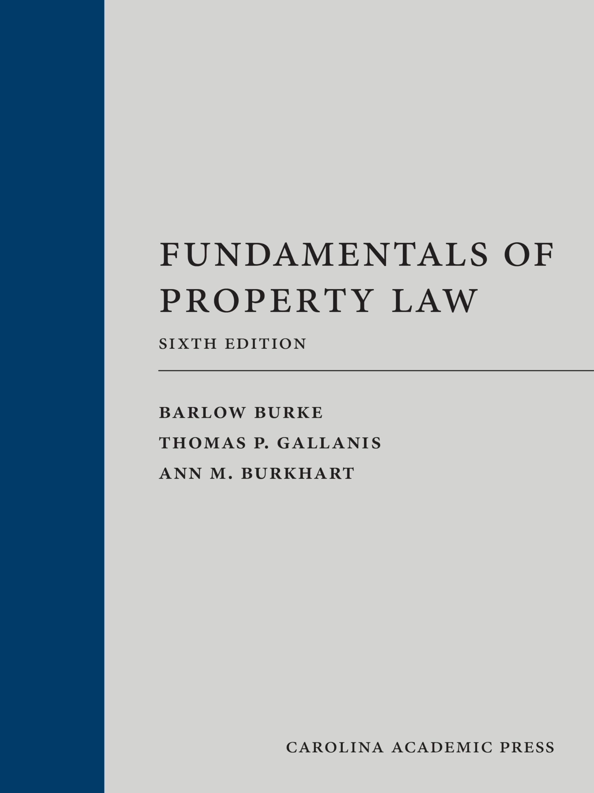 Cover of Fundamentals of Property Law