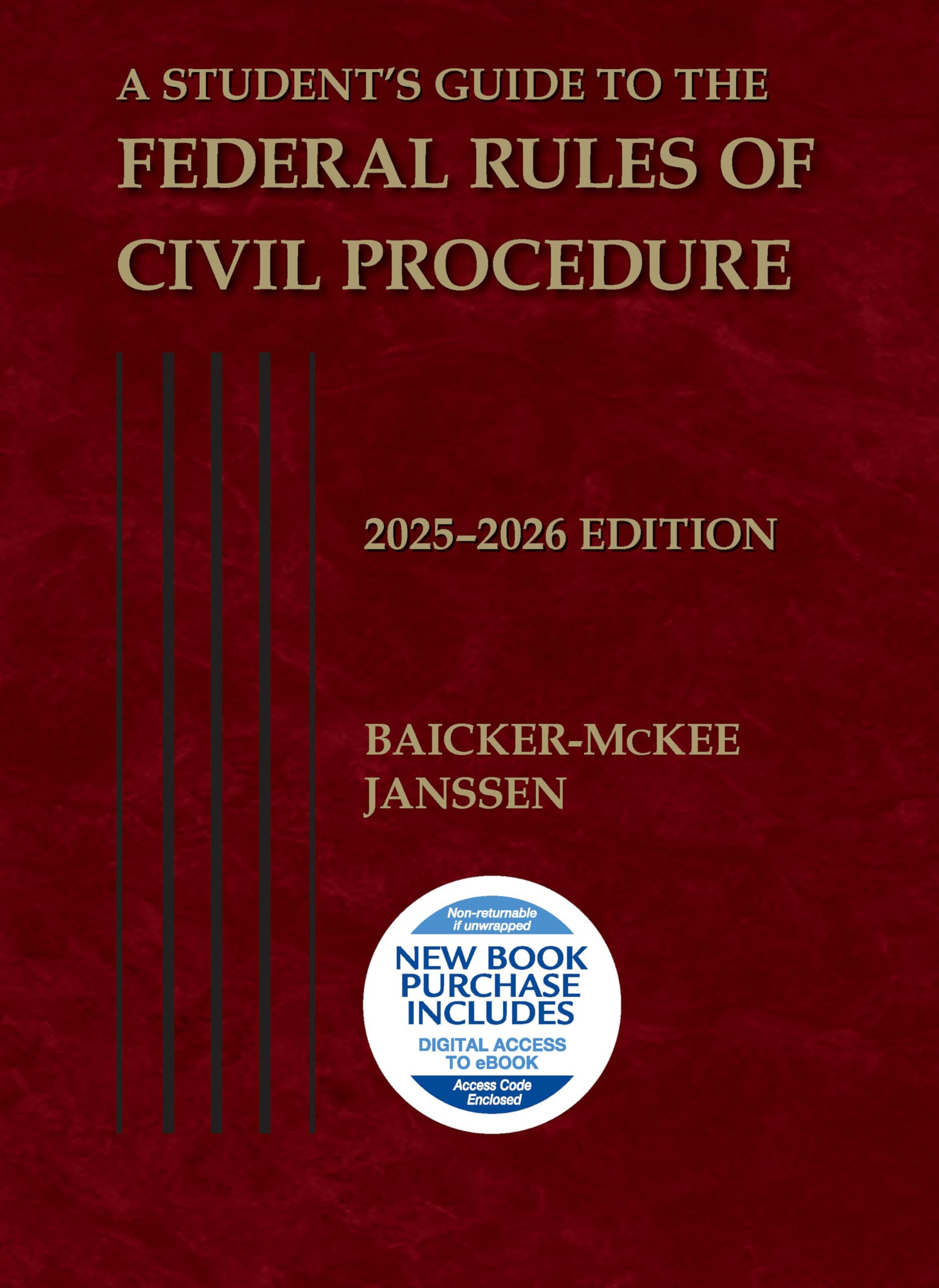 Cover of A Student's Guide to the Federal Rules of Civil Procedure, 2025-2026 (Selected Statutes)