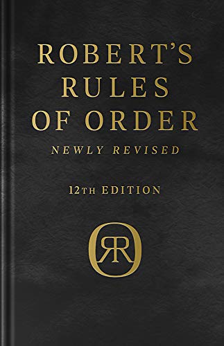 Cover of Robert's Rules of Order Newly Revised, Deluxe 12th edition