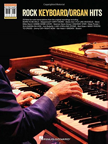 Cover of Rock Keyboard/Organ Hits: Note-for-Note Keyboard Transcriptions