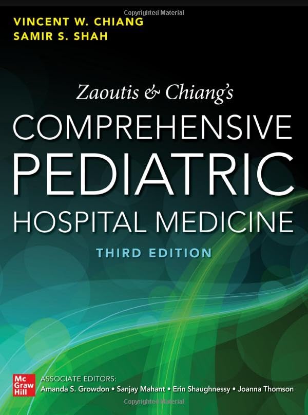 Cover of Zaoutis and Chiang's Comprehensive Pediatric Hospital Medicine, Third Edition