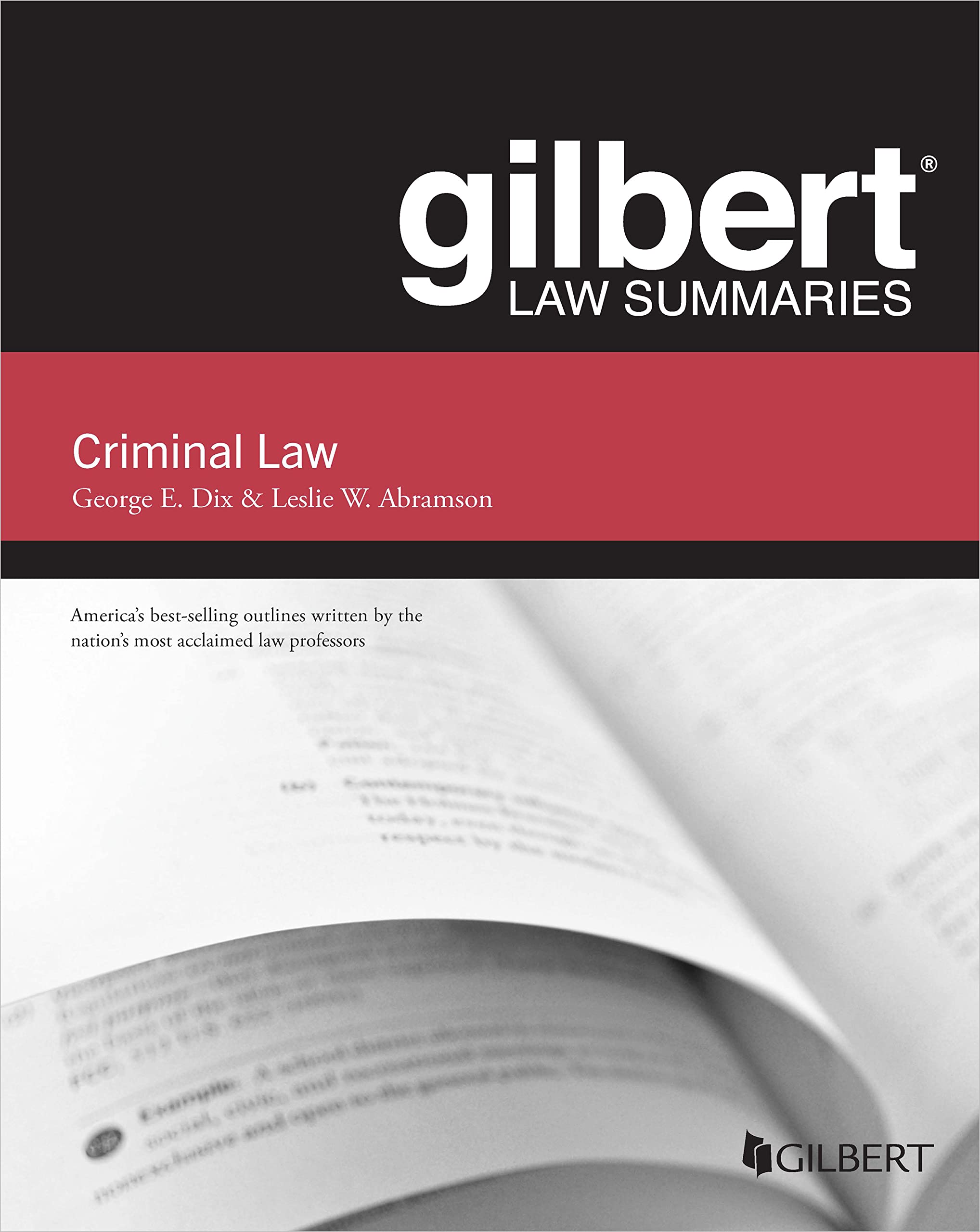 Cover of Gilbert Law Summary on Criminal Law