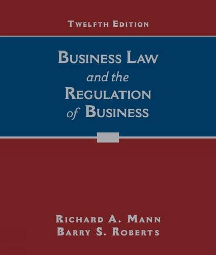 Cover of Business Law and the Regulation of Business