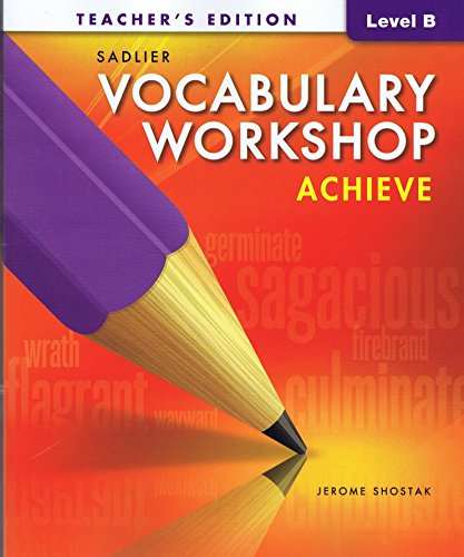 Cover of Vocabulary Workshop Achieve Teacher's Edition Level B