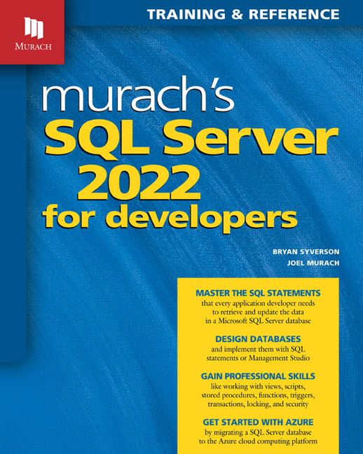 Cover of Murach's SQL Server 2022 for Developers