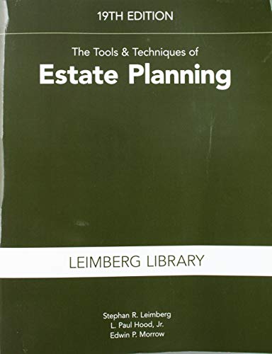 Cover of The Tools & Techniques of Estate Planning, 19th Edition
