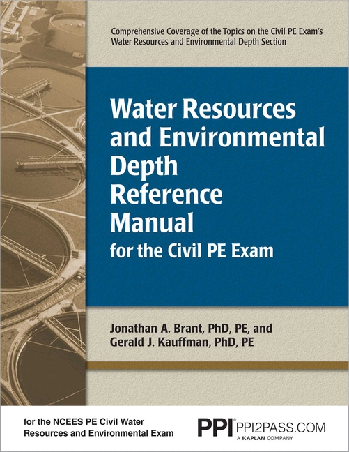 Cover of Ppi Water Resources and Environmental Depth Reference Manual for the Civil PE Exam - A Complete Reference Manual for the Ncees Pe Civil Exam