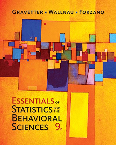 Cover of Essentials of Statistics for The Behavioral Sciences
