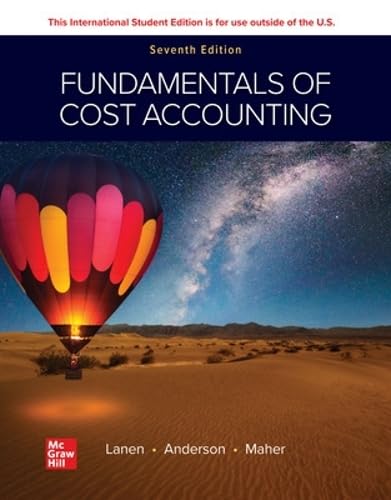 Cover of ISE Fundamentals of Cost Accounting