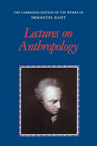 Cover of Lectures on Anthropology (The Cambridge Edition of the Works of Immanuel Kant)