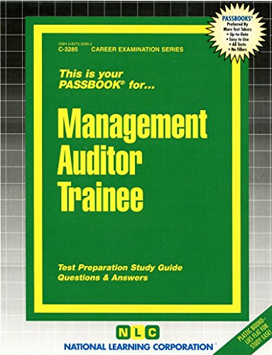 Cover of Management Auditor Trainee(Passbooks) (Career Examination Series : C-3285)