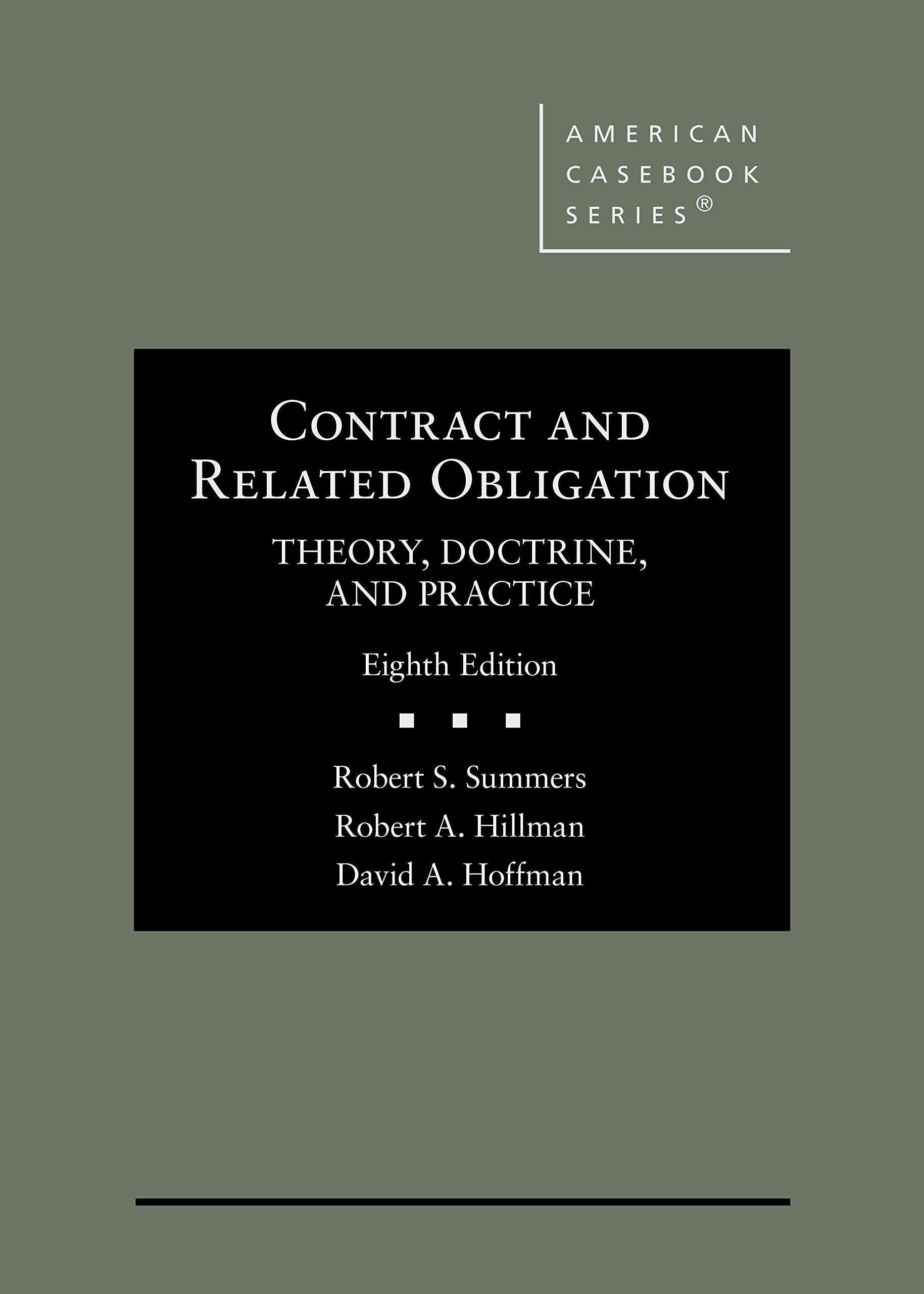 Cover of Contract and Related Obligation: Theory, Doctrine, and Practice (American Casebook Series)