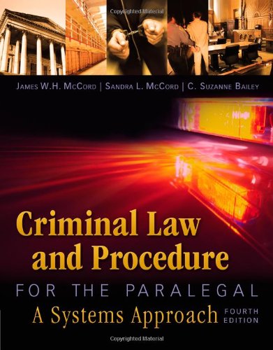 Cover of Criminal Law and Procedure for the Paralegal