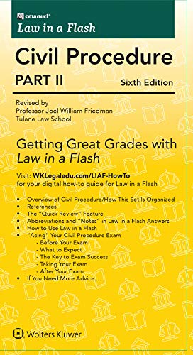 Cover of Emanuel Law in a Flash for Civil Procedure II