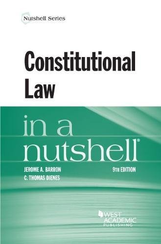 Cover of Constitutional Law in a Nutshell