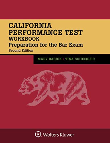 Cover of California Performance Test Workbook: Preparation for the Bar Exam (Bar Review)