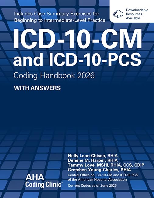 Cover of ICD-10-CM and ICD-10-PCS Coding Handbook, with Answers, 2026 Rev. Ed.