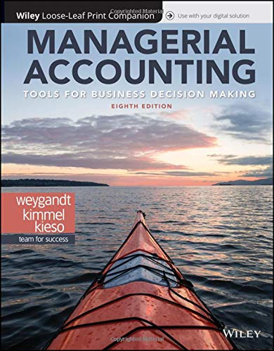 Cover of Managerial Accounting, Loose-leaf Print Companion: Tools for Business Decision Making