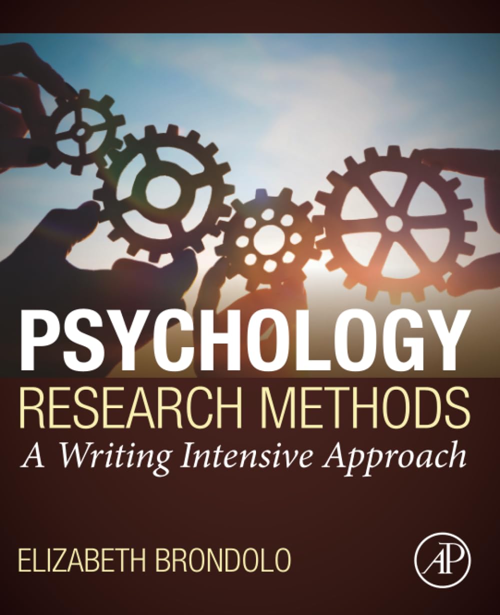 Cover of Psychology Research Methods: A Writing Intensive Approach