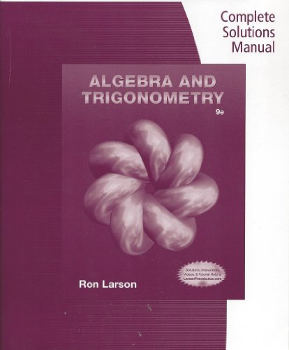 Cover of Algebra and Trigonometry, 9e, Complete Solutions Manual