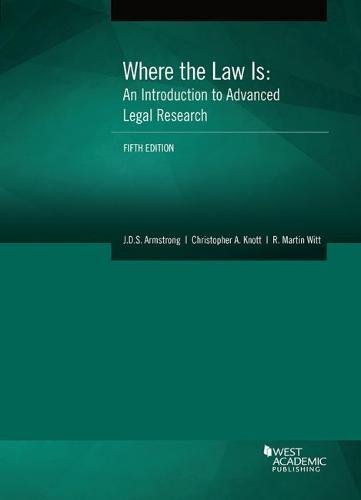 Cover of Where the Law Is: An Introduction to Advanced Legal Research