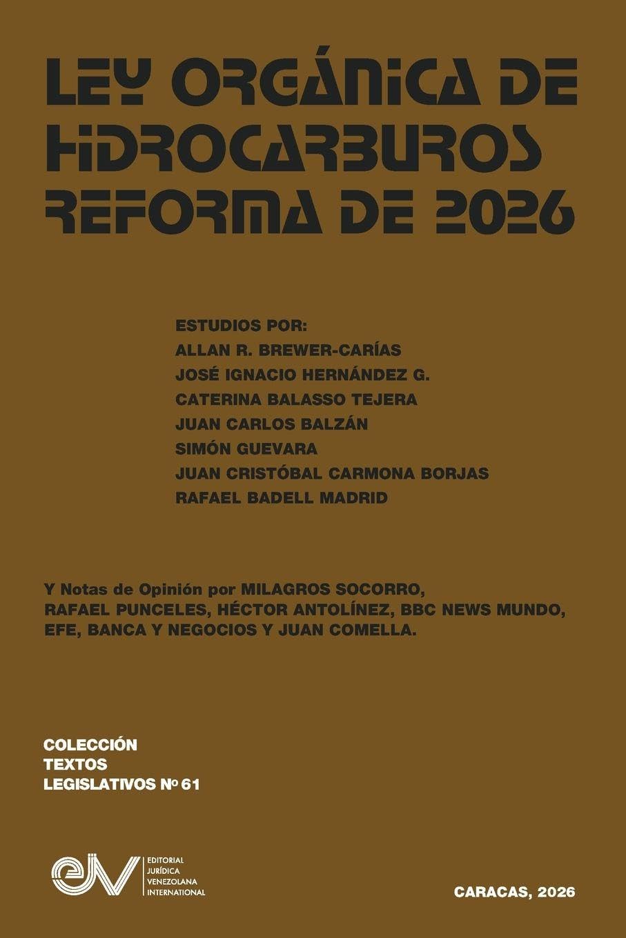 Cover of Ley Organica de Hidrocarburos. Reforma de 2026 (Spanish Edition)