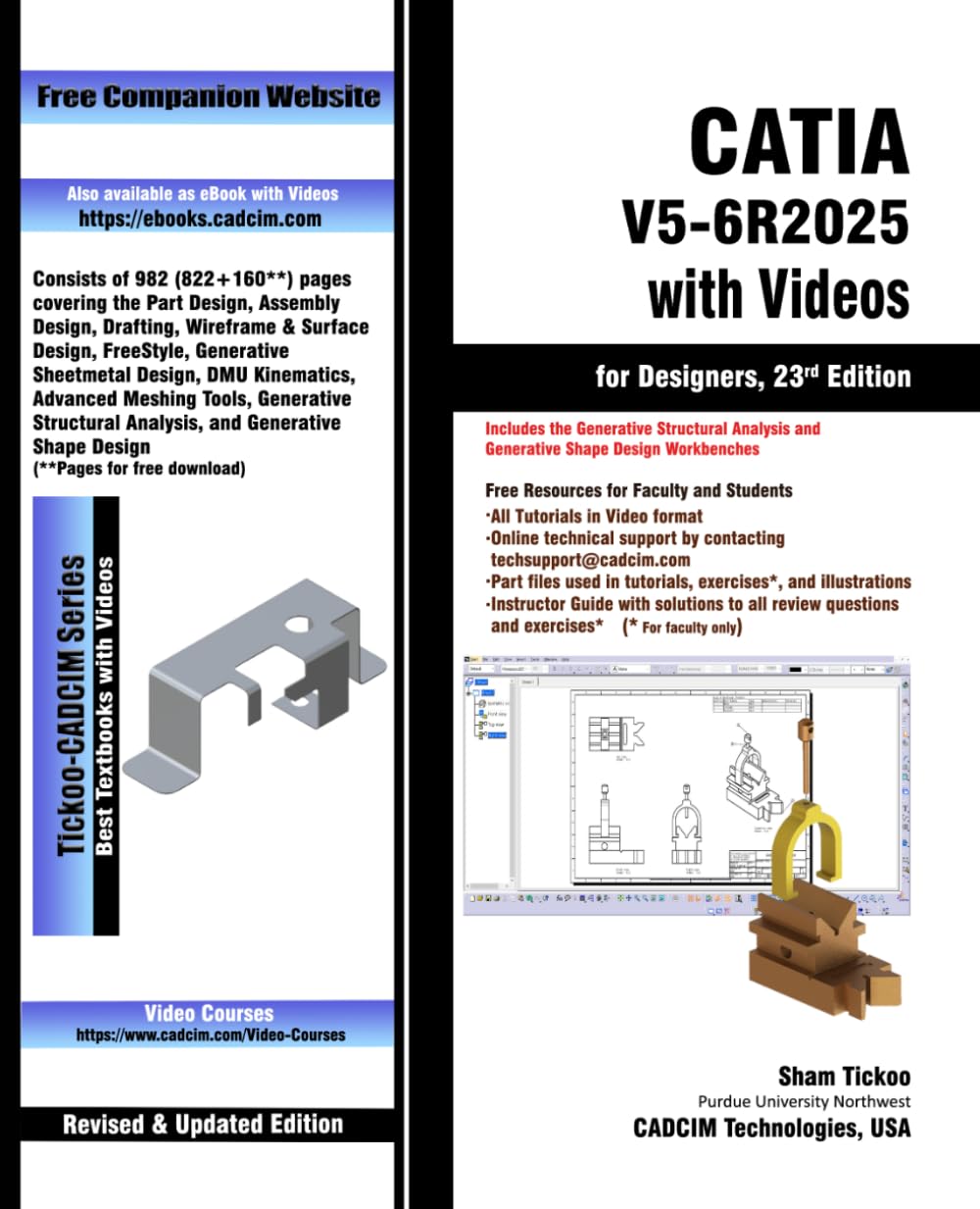 Cover of CATIA V5-6R2025 with Videos for Designers, 23rd Edition