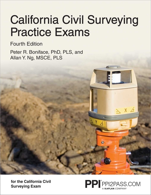 Cover of Ppi California Civil Surveying Practice Exams, 4th Edition - Two 55-Problem, Multiple-Choice Exams Consistent with the California Civil Engineering Su