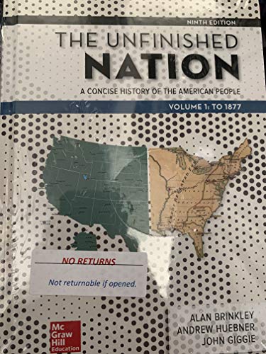 Cover of The Unfinished Nation: A Concise History of the American People Volume 1