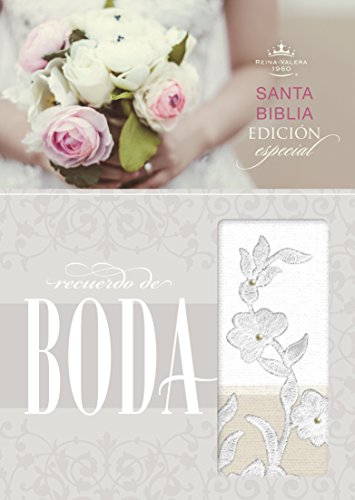Cover of RVR 1960 Biblia Recuerdo de Boda, blanco/lino/encaje sÃmil piel (Spanish Edition)