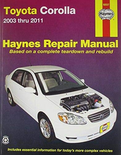 Cover of Toyota Corolla 2003 Thru 2013