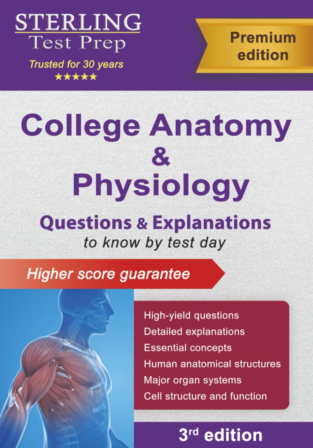 Cover of College Anatomy and Physiology: Questions & Explanations (College Sciences Study Guides)
