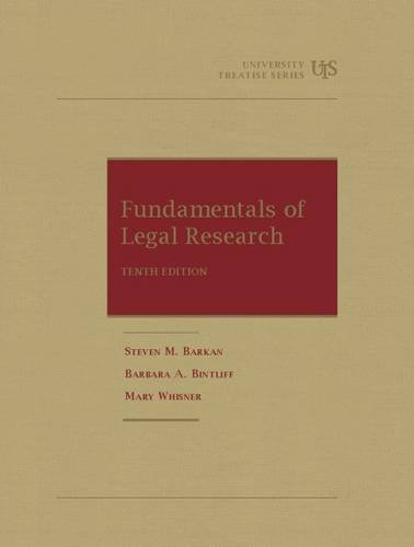 Cover of Fundamentals of Legal Research (Revised)