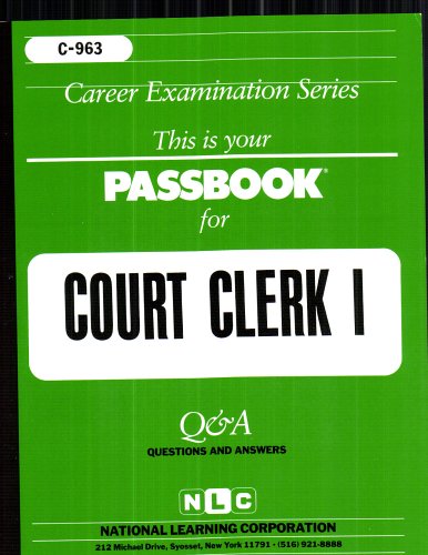 Cover of Court Clerk I